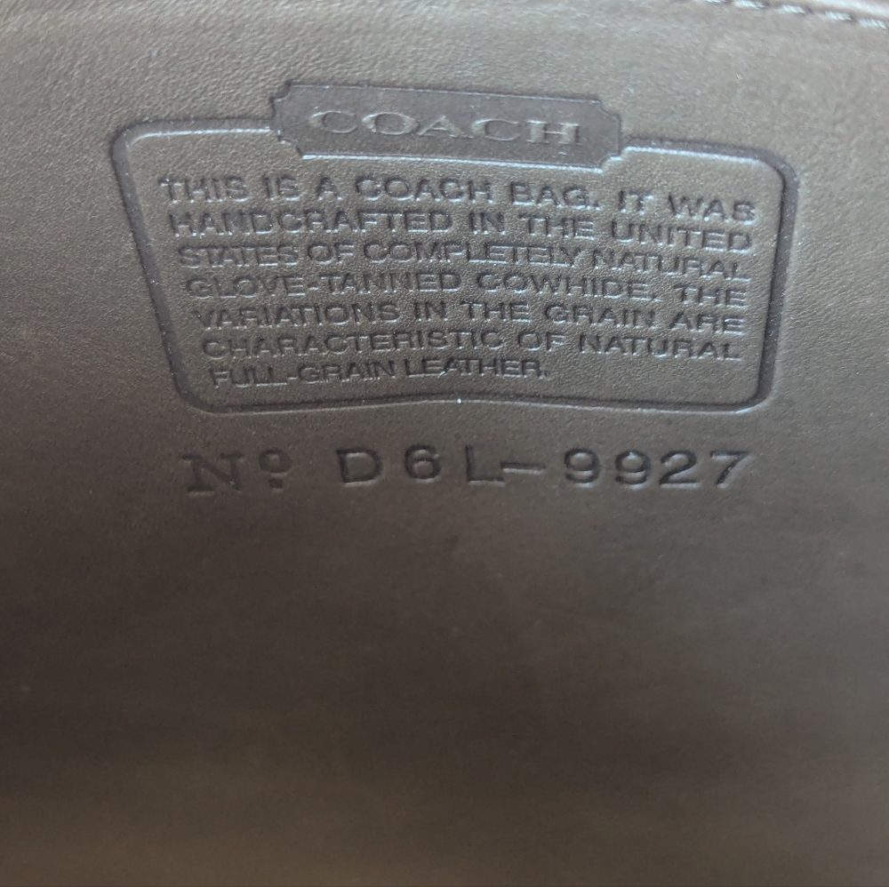 Coach Taupe Leather Top Handle Crossbody Bag with Gold Hardware - Picture 12 of 15